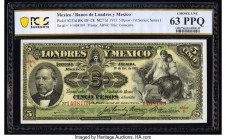 Mexico Banco de Londres y Mexico 5 Pesos 1.10.1913 Pick S233d M271d PCGS Banknote Choice UNC 63 PPQ. 

HID09801242017

© 2022 Heritage Auctions | All ...