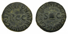 ROMAN EMPIRE - Caligula (36-41 dC). Cuadrante. 3,9 g. AE. a/PON M TR POT IIII P P COS TERT. RCC. r/ C CAESAR DIVI AVG PRON AVG S C.
mbc