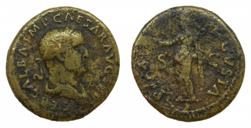 ROMAN EMPIRE - Galba (68-69 dC). As. 13,4 g. AE. a/ SER GALBA IMP CAESAR AVG TR ...