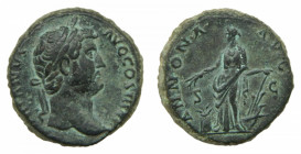 ROMAN EMPIRE - Adriano (117-138 dC). As. 13,2 g. AE. a/ HADRIANVS AVG COS III P P. r/ ANNONA AVG S C. Annona en pie.
mbc+/ebc