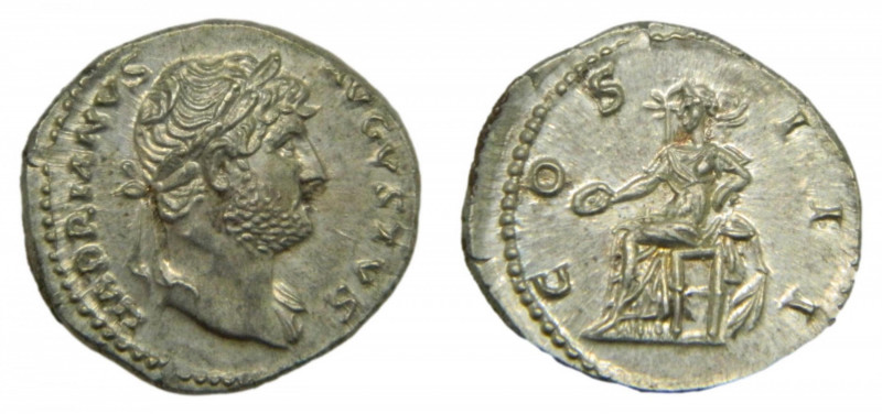 ROMAN EMPIRE - Adriano (117-138 dC). Denario. 3,6 g. AR. a/ HADRIANVS AVGVSTVS. ...