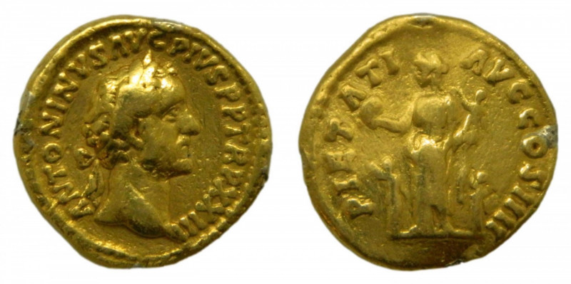 ROMAN EMPIRE - Antonino Pio (138-161 dC). Aureo. 7,1 g. AV. a/ ANTONINVS AVG PIV...