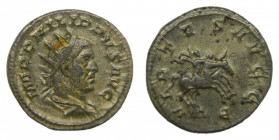 ROMAN EMPIRE - Filipo I (244-249). Antoniniano.4,2 g. AR. a/ IMP PHILIPPVS AVG. r/ VIRTVS AVGG. Filipo I y Filipo II a caballo.
mbc+