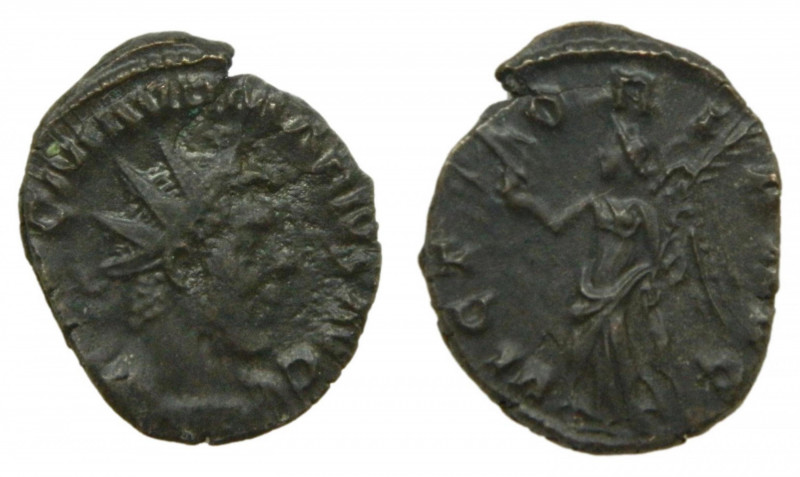 ROMAN EMPIRE - Mario, emperador romano de la Galia (268). Antoniniano. 2,7 g. AE...