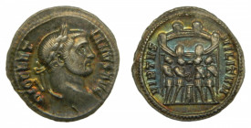 ROMAN EMPIRE - Diocleciano (284-305). Argenteo. Roma. 3,1 g. AR. a/ DIOCLETIANVS AVG. r/ VIRTVS MILITVM. Los cuatro tetrarcas ceremoniando con altar, ...