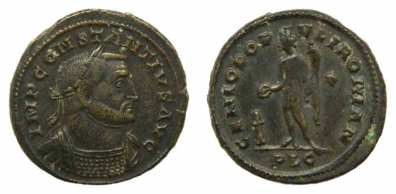 ROMAN EMPIRE - Constancio I, como emperador (305-306). Follis. Lugdunum (Lyón, F...