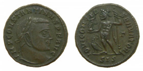 ROMAN EMPIRE - Constantino I (307-337). Follis. Siscia (Sisak, Croacia). 3,6 g. AE. a/ IMP CONSTANTINVS P F AVG. r/ IOVI CONSERVATORI / (gamma). e/ SI...