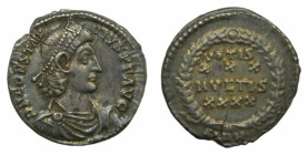 ROMAN EMPIRE - Constancio II como emperador (337-361). Silicua. Sirmium (Sremska Mitrovica, Serbia). 2,1 g. AR. a/ D N CONSTANTIVS P F AVG. r/ VOTIS X...