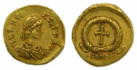 OSTROGOTHS (ITALY) - Odoacro (476-493). A nombre de Zenón (476-491, 2º reinado). Triens o Tremissis. 1,3 g. AV. a/ D N ZENO PERP AVG. r/ Cruz dentro d...