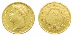 1st EMPIRE - FRANCE, Empire. Napoléon. 20 Francs. 1812. Paris (A). 6,41 g. AU. Km-695.1.
TB+