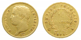 1st EMPIRE - FRANCE, Empire. Napoléon. 40 Francs. 1811. Paris (A). 12,82 g. AU. Km-696.1.
TB