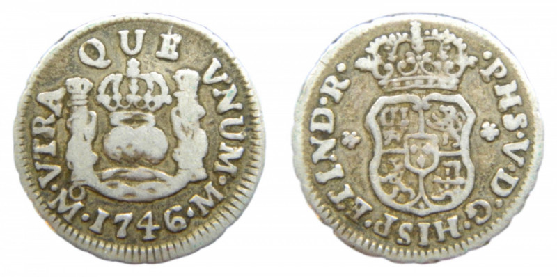 Felipe V (1700-1746). 1/2 real 1746 M. México. AC 273.
mbc-