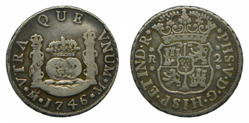 Felipe V (1700-1746). 2 reales 1746 M. México. AC 836.
mbc