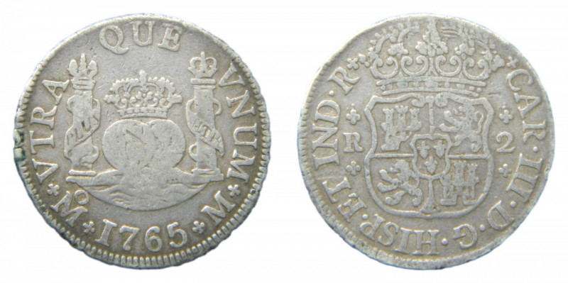 Carlos III (1759-1788). 2 reales 1765 M. México. AC 649.
mbc