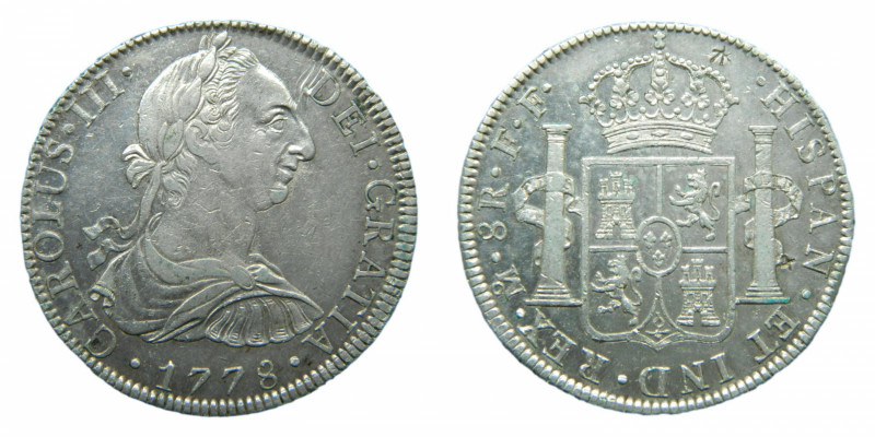 Carlos III (1759-1788). 8 Reales 1778 FF. México. AC 1117.
mbc+