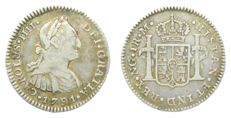 Carlos IV (1788-1808). 1 real 1791 M. Guatemala. AC 367.
mbc