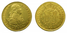 Carlos IV (1788-1808). 2 escudos 1790 MF. Madrid. AC 1275. AU. Muy bonita brillo original.
sc-