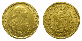 Carlos IV (1788-1808). 2 escudos 1800 MF. Madrid. AC 1297. AU.
ebc