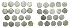 LOTS - Carlos IV (1788-1808). LOTE 19 piezas 1/2 real 1789-1809. Potosí. Todas diferentes. A examinar. 1789 y 1809 agujero.
bc/mbc