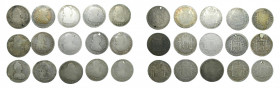 LOTS - Carlos IV (1788-1808). LOTE 15 piezas 1 real 1792-1807 M. Todas diferentes. A examinar. 1792, 1802, 1804 y 1805 agujeros.
bc/mbc