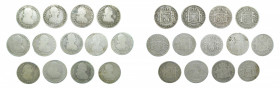 LOTS - Carlos IV (1788-1808). LOTE 13 piezas 1 real 1790-1808. México. Todas diferentes. A examinar.
bc/mbc