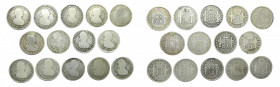 LOTS - Carlos IV (1788-1808). LOTE 14 piezas 1 real 1792-1808. Santiago. Todas diferentes. A examinar.
bc/mbc