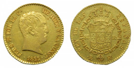 Fernando VII (1808-1833). 80 reales 1822 SP. Barcelona. AC 1573. AU. Tipo "cabezón". Brillo original.
ebc+/sc-