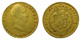 Fernando VII (1808-1833). 2 escudos 1820 CJ. Sevilla. AC 1677. AU. FERDIN VII D R... Rara.
mbc