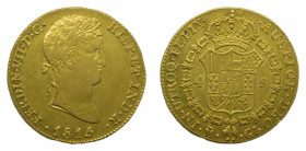 Fernando VII (1808-1833). 4 escudos 1815 GJ. Madrid. AC 1710. AU. Busto laureado.
ebc-