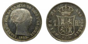 Isabel II (1833-1868). 1 real 1853. Barcelona. AC 276.
sc
