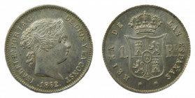 Isabel II (1833-1868). 1 real 1862. Barcelona. AC 289.
sc