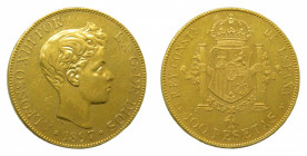 Alfonso XIII (1886-1931). 1897. (*18-97). SGV. 100 pesetas. (Cal. 1). Au 32,33 gr.
ebc/ebc-