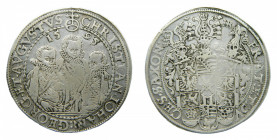 GERMANY Saxony. Thaler. 1595. CHRISTIAN II, JUAN JORGE y AUGUSTO. (Dav-9820) 28,79 gr Ar.
mbc