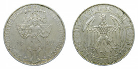 GERMANY Weimar Republic. 1929 E. 5 Reichsmark. (km#66) 25,07 gr Ar.
mbc