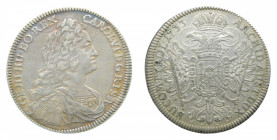 AUSTRIA 1733. Thaler. Carlos IV. (Km#1639.1); (Da 1055). 28,3 gr Ar.
ebc