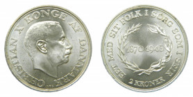 DENMARK. 2 kroner 1945. KM#836.
sc