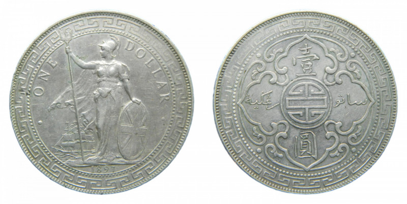 GREAT BRITAIN 1897 B. Trade Dollar. (km#T5) Edward VII
mbc
