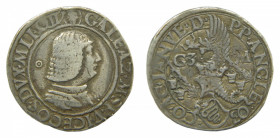 ITALY. Milán (Duchi). Galeazzo María Sforza. 1466-1476. AR Testone - Grossone da 20 soldi. 9,46 gr Ar. Biaggi 1548;
mbc