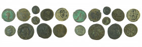 Roma, Imperio. Siglos III-IV dC. Lote de 10 monedas a clasificar.
bc a mbc