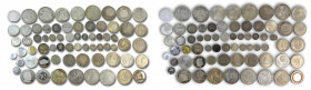 LOTE 68 monedas. 59 de plata. España, Alemania, China, Rusia, Israel, México, Indochina. A examinar.
bc/mbc