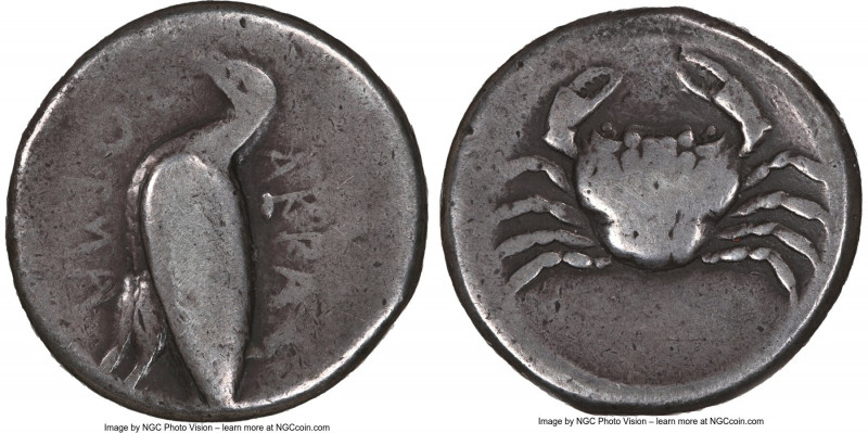 SICILY. Acragas. Ca. 470-420 BC. AR tetradrachm (26mm, 17.14gm, 3h). NGC VG 5/5 ...