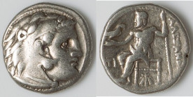 MACEDONIAN KINGDOM. Alexander III the Great (336-323 BC). AR drachm (15mm, 4.17 gm, 12h). Choice Fine. Early posthumous issue of Sardes, ca. 323-319 B...