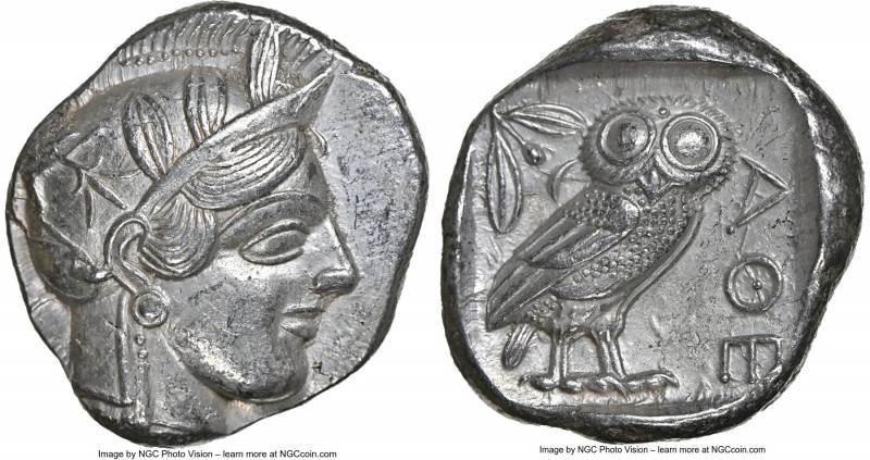 ATTICA. Athens. Ca. 440-404 BC. AR tetradrachm (24mm, 17.17 gm, 10h). NGC AU 5/5...