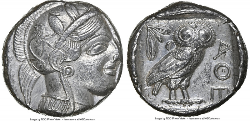 ATTICA. Athens. Ca. 440-404 BC. AR tetradrachm (23mm, 17.14 gm, 1h). NGC Choice ...