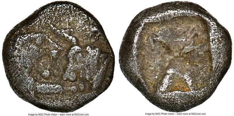 LYDIAN KINGDOM. Croesus (ca. 561-546 BC). AR 1/12 stater or hemihecte (8mm, 0.84...