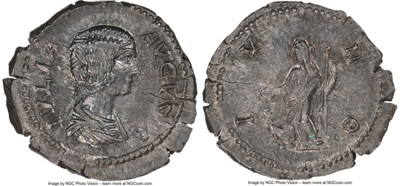 Julia Domna (AD 193-217). AR denarius (20mm, 3.37 gm, 12h). NGC MS 5/5 - 4/5. Ro...