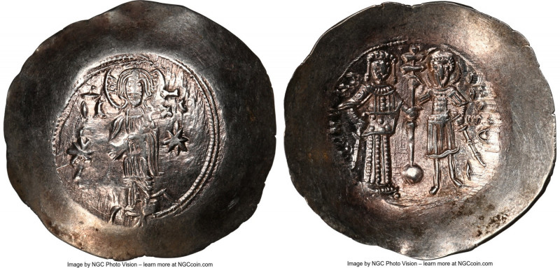 Manuel I Comnenus (AD 1143-1180). EL aspron trachy (31mm, 4.18 gm, 6h). NGC Choi...