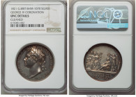 George IV silver "Coronation" Medal 1821 UNC Details (Cleaned) NGC, BHM-1070, Eimer-1146a. 35mm. GEORGIUS IIII D G BRITANNIARUM REX F D his laureate h...