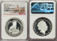 Elizabeth II silver Proof "King James I" 5 Pounds (2 oz) 2022 PR70 Ultra Cameo NGC, KM-Unl. Mintage: 856. British Monarch Series. First releases. Come...