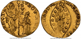 Venice. Ludovico Manin gold Zecchino ND (1789-1797) Clipped NGC, KM755, Fr-1445. 3.08gm. LVDOV • MANIN • | S | • M | • V | E | N | E | T St. Mark stan...